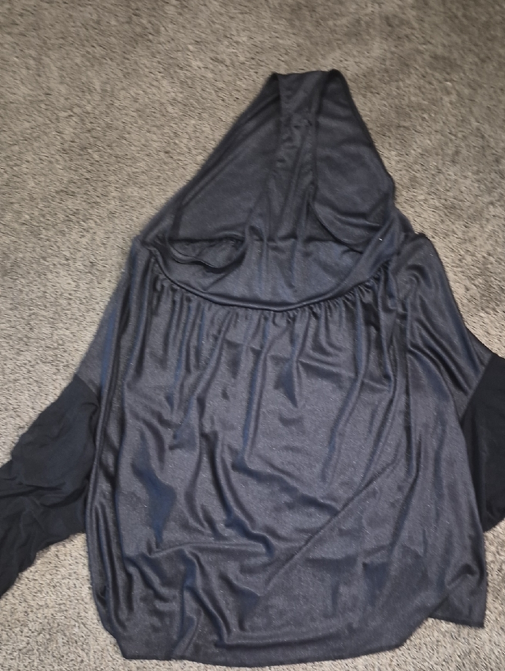 Black Long-Sleeve Hooded Tee - Women